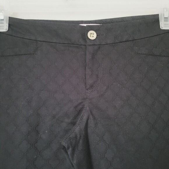 Lilly Pulitzer Skinny Printed Ankle Pant in Black Size 4 - Picture 2 of 7